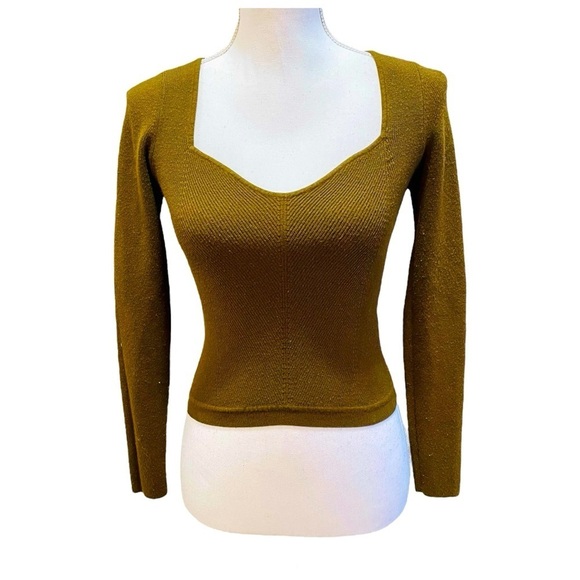 Wilfred Sweaters - Wilfred Olive Green Cropped Sweater Small